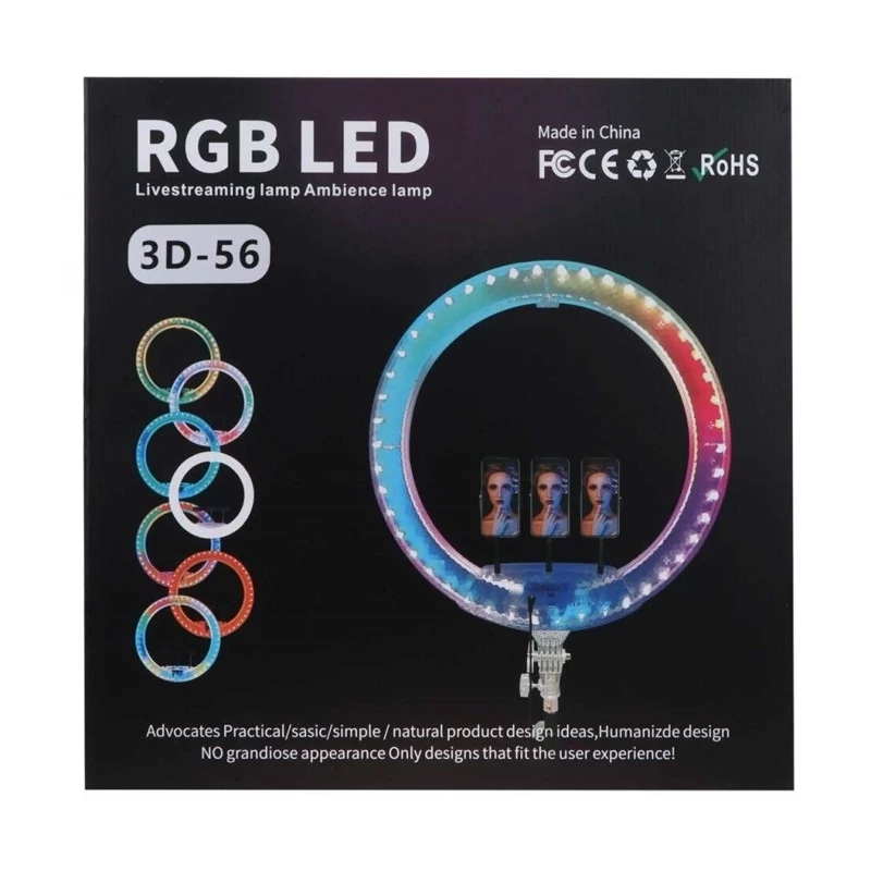 رینگ لایت RGB 3D فول کالر مدل 3D56