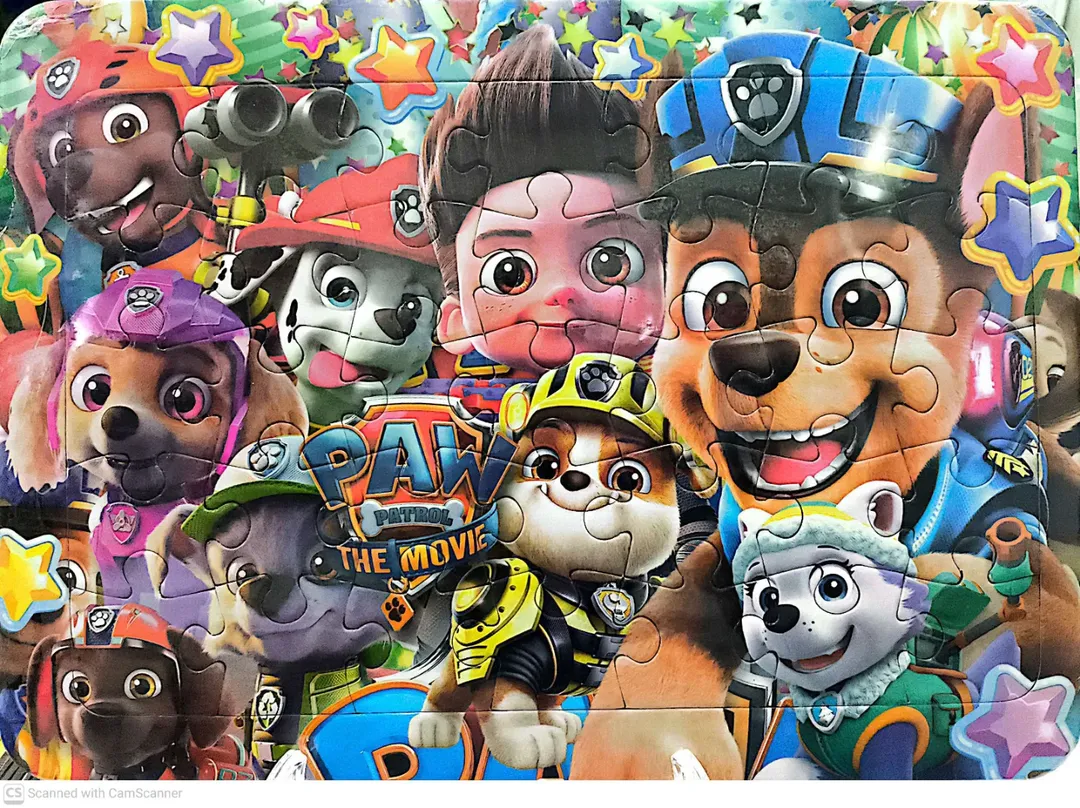 پازل مقوایی سگ ها ی نگهبان پشت وایت بردی